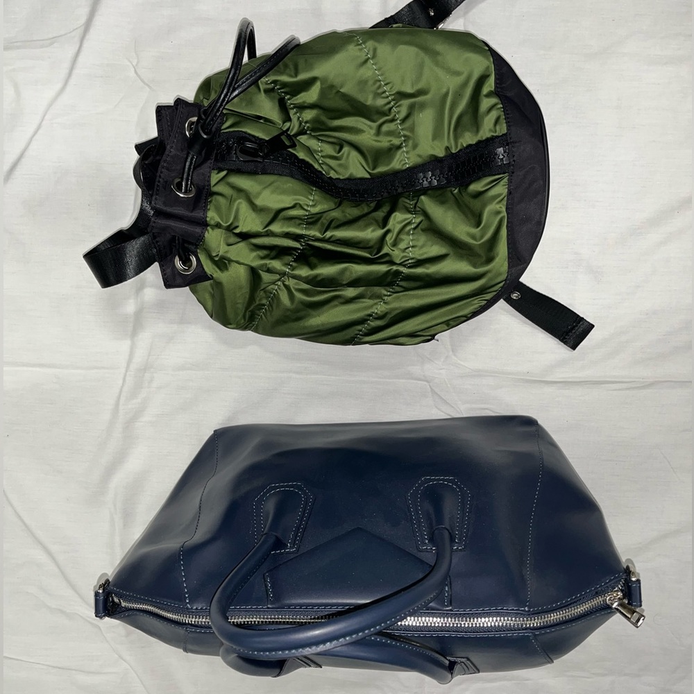 NEVER USED 2 BAGS - ITALY MADE BORSE IN PELLE LEATHER BAG & POSTER GIRL BACKPACK